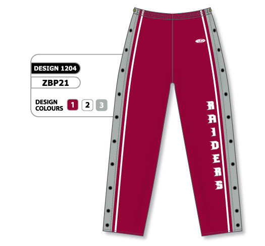 Athletic Knit Custom Sublimated Basketball Warm Up Pant Design 1204 (ZBP21-1204)